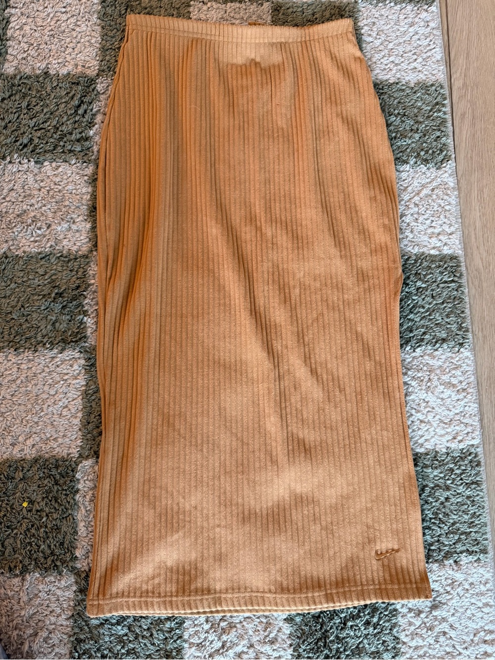 Nike Camel Ribbed Midi Skirt